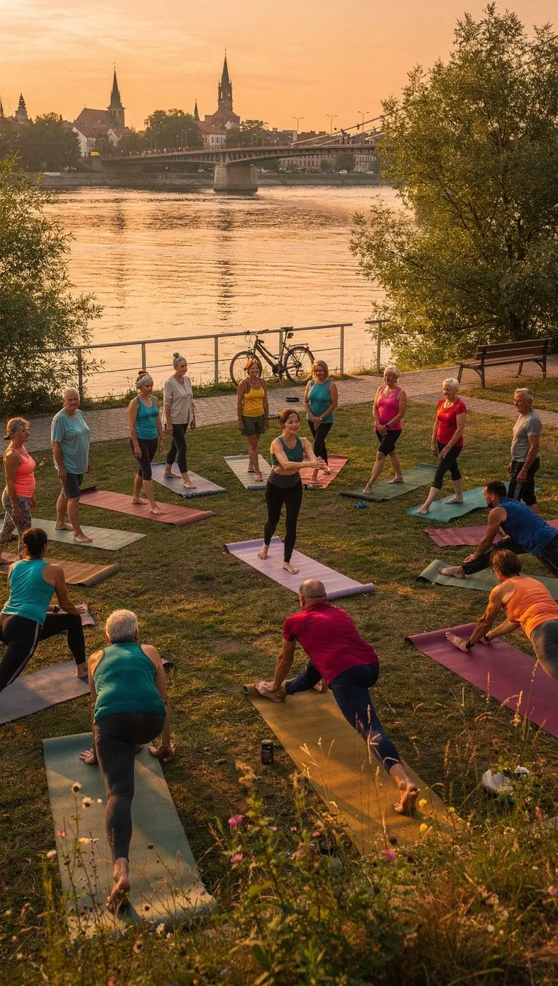 Uczestnicy zajęć plastycznych tworzący dzieła sztuki z naturalnych materiałów.